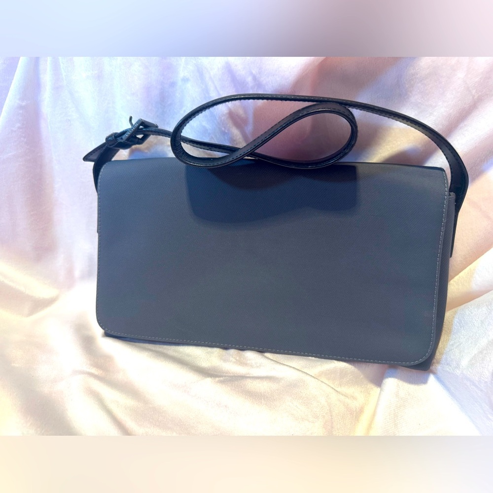 COACH Mercer Jet Black Flap Microfiber Shoulder Bag Rare 90s COACH Vintage - Picture 10 of 10